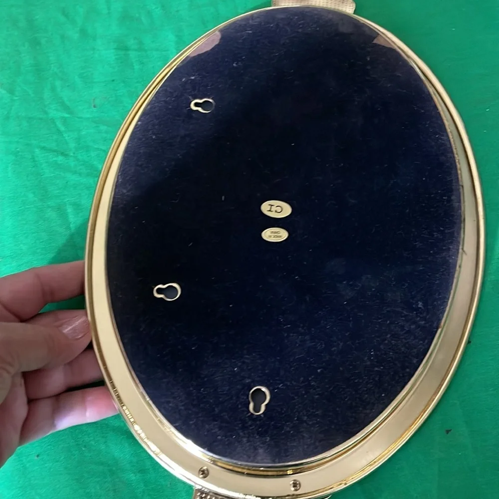 Elegant Gold Oval Wall Mirror